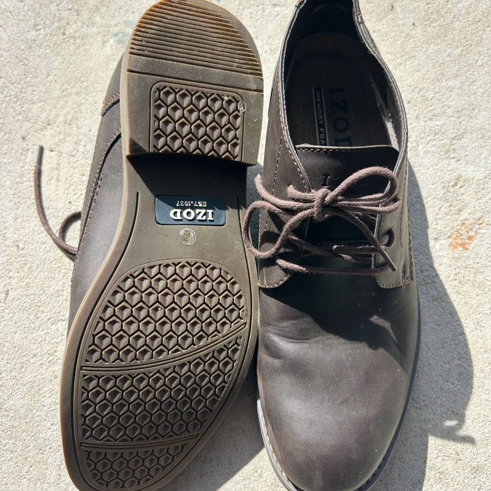 IZOD Men's Inwood Casual Chukka Boots Shoes Memory Foam Gaucho 9 - Picture 6 of 7
